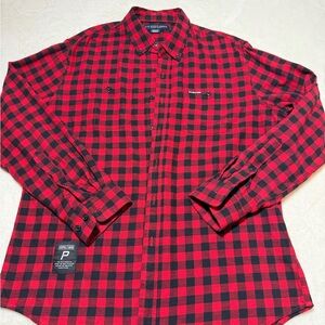 Polo Ralph Lauren Red and Black Plaid Men's Shirt size L